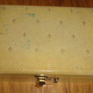 Mele jewelry box chest holder blue velvet satin with key